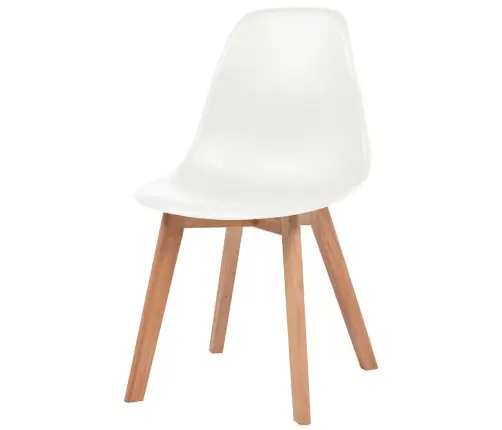 Söögitoolid 6 Tk, Valge, Plast