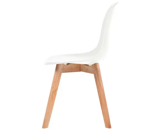 Söögitoolid 6 Tk, Valge, Plast