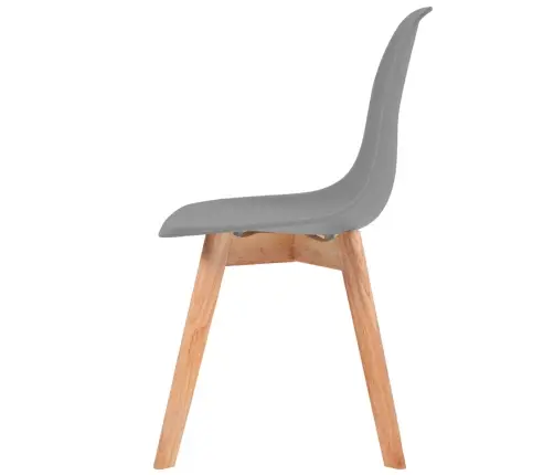 Virtuves Krēsli, 6 Gab., Pelēka Plastmasa Vidaxl Virtuves Krēsli, 6 Gab., Pelēka Plastmasa Vidaxl