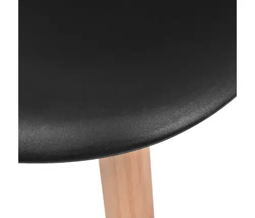 Valgomojo Kėdės, 2Vnt., Juodos Spalvos, Plastikas