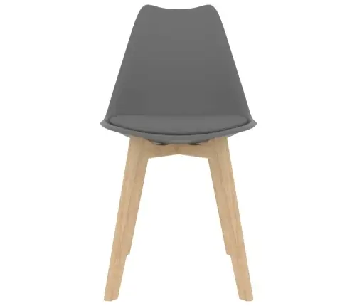 Virtuves Krēsli, 2 Gab., Pelēka Plastmasa Vidaxl