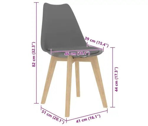 Söögitoolid 4 Tk, Hall, Plast