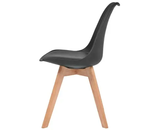 Valgomojo Kėdės, 4Vnt., Juodos Spalvos, Plastikas