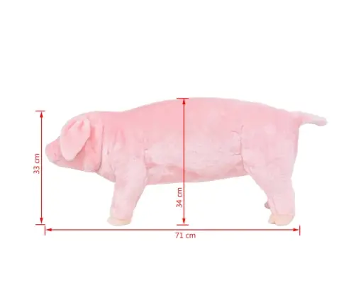 Rotaļu Sivēntiņš, Rozā Plīšs, Xxl Vidaxl