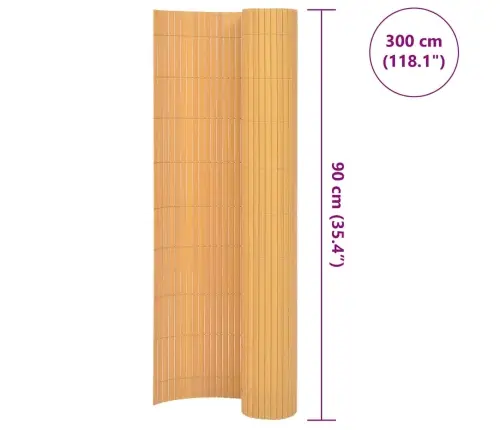 Dārza Žogs, Divpusējs, 90X300 Cm, Dzeltens Pvc Vidaxl