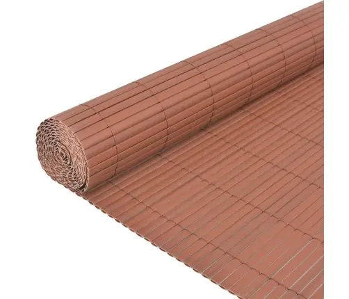 Dārza Žogs, Divpusējs, 90X300 Cm, Brūns Pvc Vidaxl