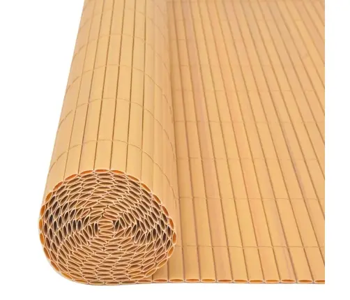 Dārza Žogs, Divpusējs, 90X500 Cm, Dzeltens Pvc Vidaxl