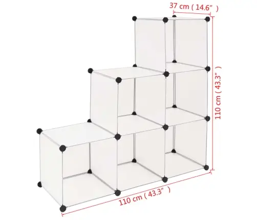 Daiktadėžė Su 6 Skyriais, Balta