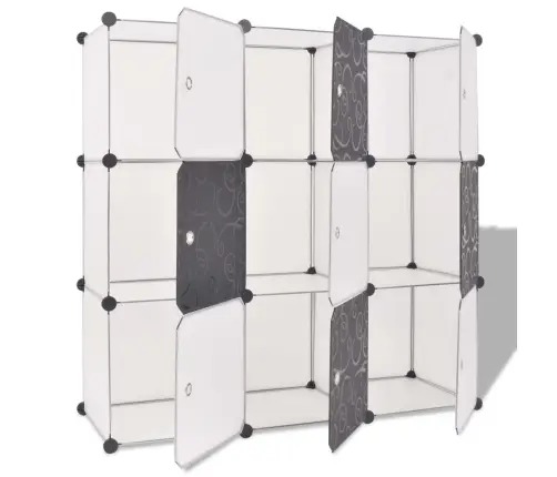 Daiktadėžė Su 9 Skyriais, Juoda Ir Balta