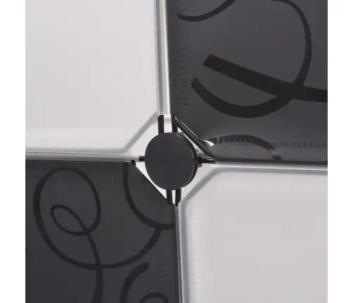 Daiktadėžė Su 9 Skyriais, Juoda Ir Balta