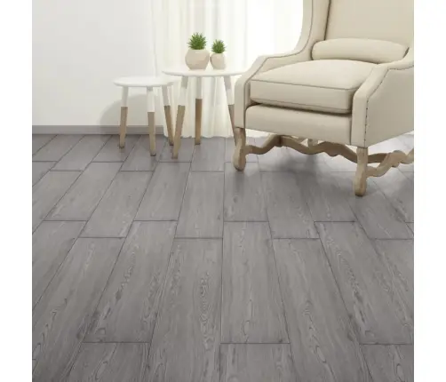 Grīdas Dēļi, 5,26 M², 2 Mm, Tumši Pelēki, Pvc Vidaxl