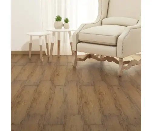 Grīdas Dēļi, Pašlīmējoši, 5,02 M², 2 Mm, Riekstu Brūns Pvc Vidaxl