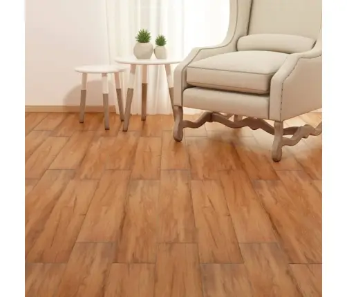 Grīdas Dēļi, Pašlīmējoši, 5,02 M², 2 Mm, Dabīga Gobas Koka Pvc Vidaxl
