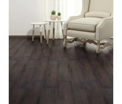 Grīdas Dēļi, Pašlīmējoši, 5,02 M², 2 Mm, Tumši Brūns Pvc Vidaxl