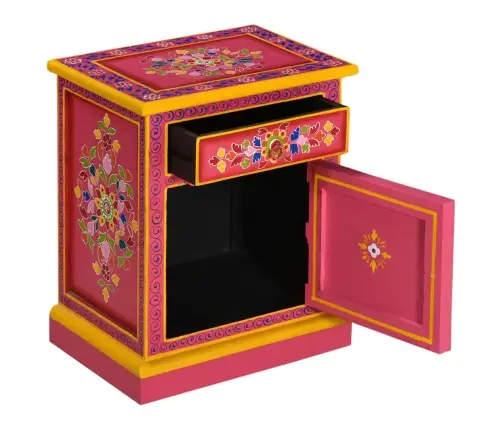 Naktsgaldiņš, Mango Masīvkoks, Rozā, Apgleznots  Vidaxl