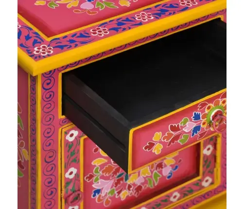 Naktsgaldiņš, Mango Masīvkoks, Rozā, Apgleznots  Vidaxl