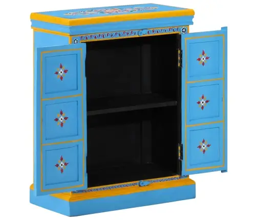 Skapītis, Mango Masīvkoks, Tirkīzzils, Apgleznots Vidaxl