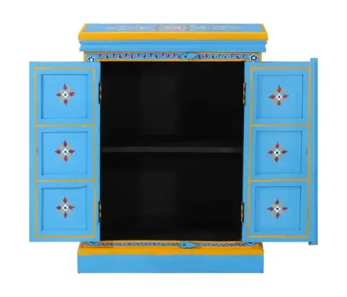 Skapītis, Mango Masīvkoks, Tirkīzzils, Apgleznots Vidaxl