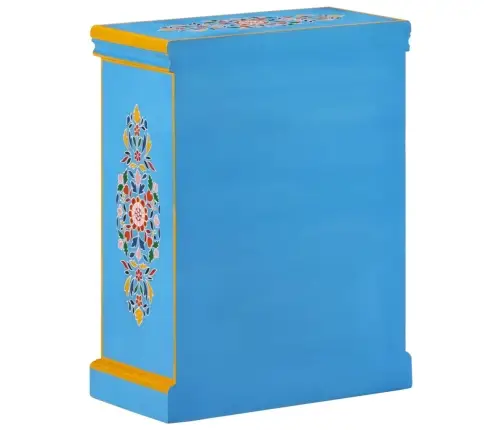 Skapītis, Mango Masīvkoks, Tirkīzzils, Apgleznots Vidaxl