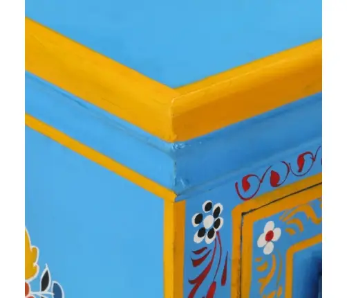 Skapītis, Mango Masīvkoks, Tirkīzzils, Apgleznots Vidaxl