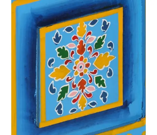 Skapītis, Mango Masīvkoks, Tirkīzzils, Apgleznots Vidaxl