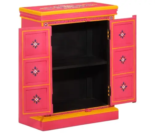 Skapītis, Mango Masīvkoks, Rozā, Apgleznots Vidaxl