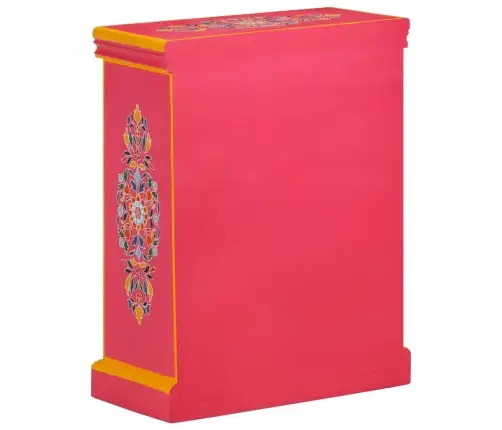 Skapītis, Mango Masīvkoks, Rozā, Apgleznots Vidaxl