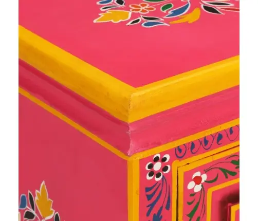 Skapītis, Mango Masīvkoks, Rozā, Apgleznots Vidaxl