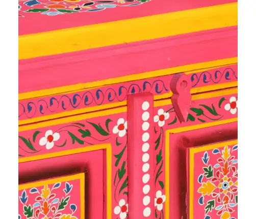 Skapītis, Mango Masīvkoks, Rozā, Apgleznots Vidaxl