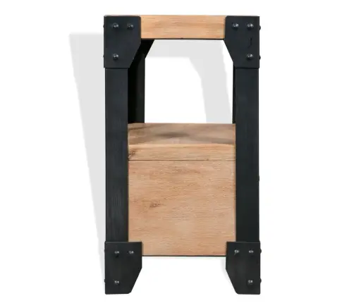 Naktsskapītis, 40X30X54 Cm, Akācijas Masīvkoks, Tērauds Vidaxl Naktsskapītis, 40X30X54 Cm, Akācijas Masīvkoks, Tērauds Vidaxl