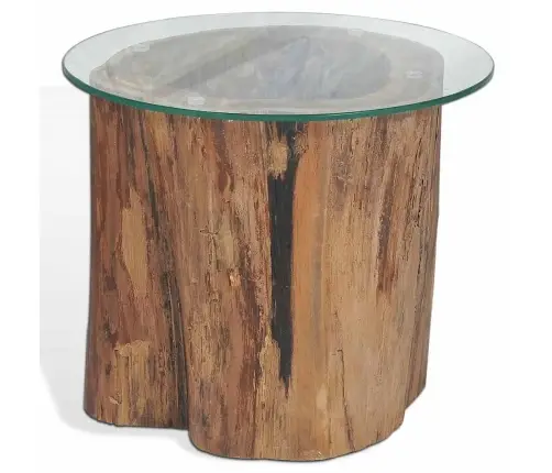 Kafijas Galdiņš, Tīkkoks, Stikls, 50X40 Cm Vidaxl