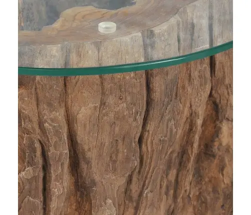 Kafijas Galdiņš, Tīkkoks, Stikls, 50X40 Cm Vidaxl