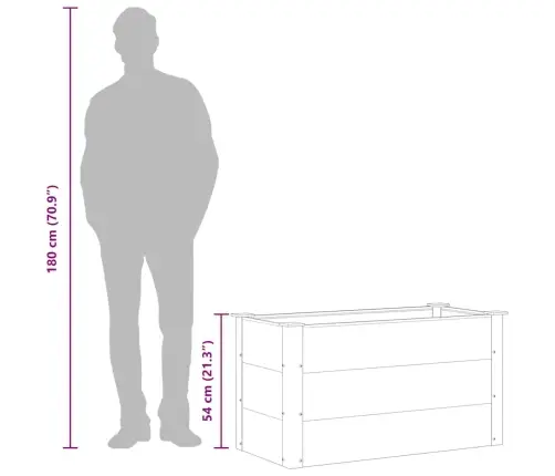 Augstā Puķu Kaste, 100X50X54 Cm, Pelēks Wpc Vidaxl