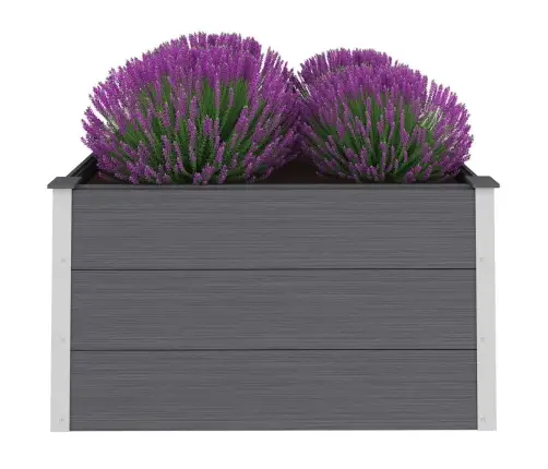 Augstā Puķu Kaste, 100X100X54 Cm, Pelēks Wpc Vidaxl