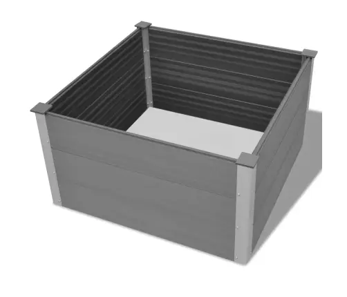 Augstā Puķu Kaste, 100X100X54 Cm, Pelēks Wpc Vidaxl