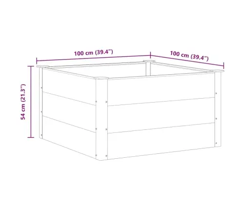 Augstā Puķu Kaste, 100X100X54 Cm, Pelēks Wpc Vidaxl