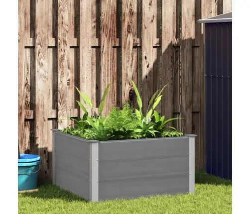 Augstā Puķu Kaste, 100X100X54 Cm, Pelēks Wpc Vidaxl