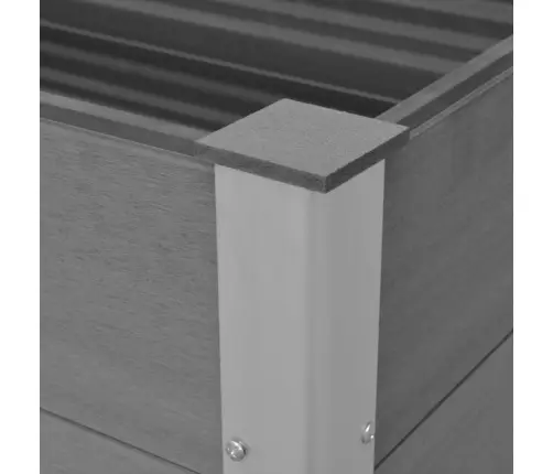 Augstā Puķu Kaste, 100X100X91 Cm, Pelēks Wpc Vidaxl