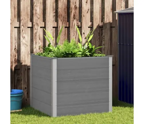Augstā Puķu Kaste, 100X100X91 Cm, Pelēks Wpc Vidaxl