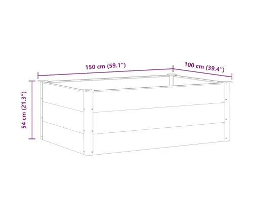 Aia Taimelava Puidu-Plasti Segust, 150 X 100 X 54 cm Hall