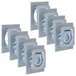 Piestiprināšanas Gredzens Piekabēm, 8 Gab., Cinkots Tērauds Vidaxl