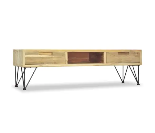 Tv Spintelė, 120X35X35cm Masyvi Tikmedžio Mediena