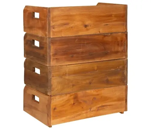 Veiniriiulid 4 Tk, 16 Pudelile, Mahagonipuidust