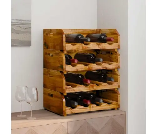 Veiniriiulid 4 Tk, 16 Pudelile, Mahagonipuidust