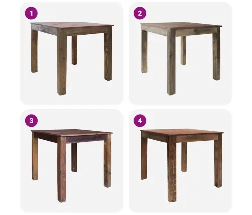 Valgomojo Stalas, 82X80X76cm Mišri Perdirbta Mediena