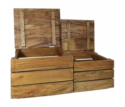 Daiktadėžių Rinkinys, 2Vnt., Raudonmedžio Medienos Masyvas