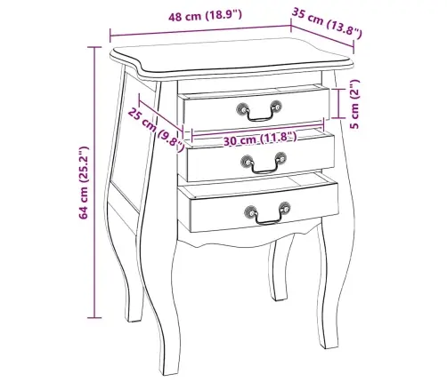 Öökapp Taaskasutatud Puidust, 48 X 35 X 64 Cm