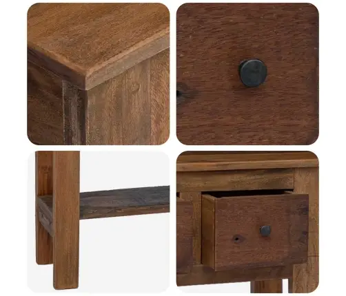 Konsoollaud Taastatud Puidust 80 X 35 X 80 Cm