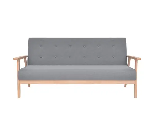 Trivietė Sofa, Šviesiai Pilkos Spalvos, Audinys