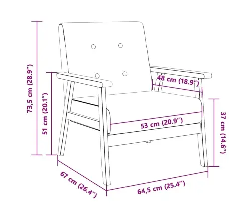 Atpūtas Krēsls, Tumši Pelēks Audums Vidaxl